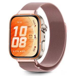 Dirželis Tech-Protect Milaneseband Huawei Watch Fit 3 / 4 / 4 Pro / 5 / 5 Pro, rožinio aukso spalvos