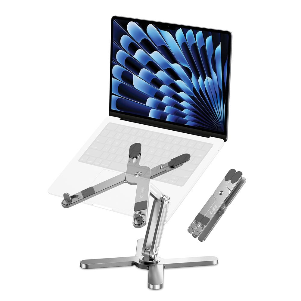 Stovas nešiojamajam kompiuteriui Tech-Protect ULS200, sidabrinis - Image 2