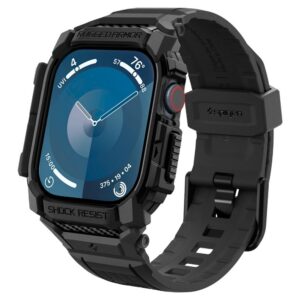 Dirželis Spigen Rugged Armor Pro Apple Watch 10 / 11 (46 mm), matinis juodas