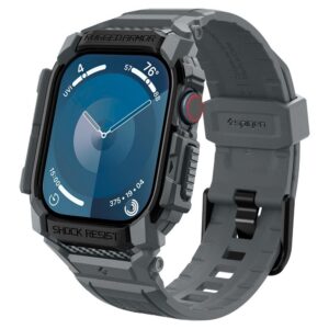 Dirželis Spigen Rugged Armor Pro Apple Watch 10 / 11 (46 mm), tamsiai pilkas