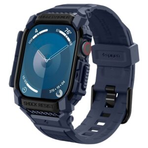 Dirželis Spigen Rugged Armor Pro Apple Watch 10 / 11 (46 mm), tamsiai mėlynas