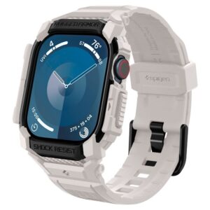 Dirželis Spigen Rugged Armor Pro Apple Watch 10 / 11 (46 mm), smėlio spalvos