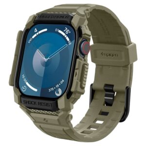 Dirželis Spigen Rugged Armor Pro Apple Watch 10/11 (46 mm), vintažinis chaki