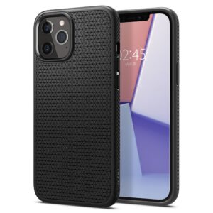Dėklas Spigen Liquid Air iPhone 12 / 12 Pro Matte Black