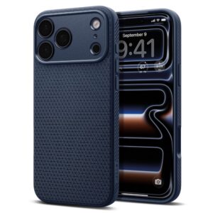 Dėklas Spigen Liquid Air iPhone 17 Pro Max, tamsiai mėlynas
