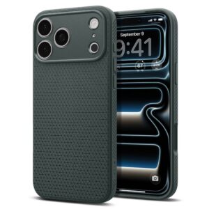Dėklas Spigen Liquid Air iPhone 17 Pro Max, tamsiai žalias
