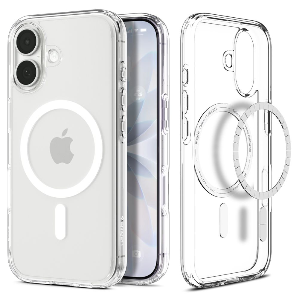 Dėklas Spigen Ultra Hybrid Mag MagSafe iPhone 17, skaidrus/baltas