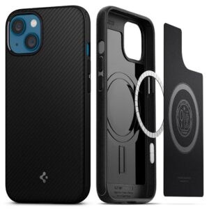Dėklas Spigen Mag Armor MagSafe iPhone 13, matinė juoda