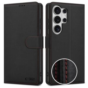 Dėklas Tech-Protect Wallet Galaxy S26 Ultra, juodas/raudonas