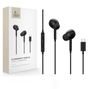 Ausinės Tech-Protect Ultraboost Core G3, USB-C, juodos