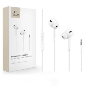 Ausinės Tech-Protect Ultraboost Core G3, 3,5 mm, baltos