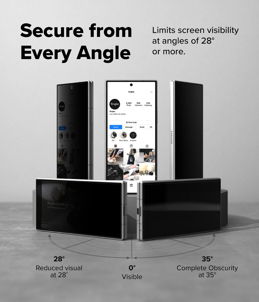 Apsauginis stiklas Ringke Easy Slide Privacy 360 Galaxy Z Fold 8 Ultra, 2 vnt. - Image 8
