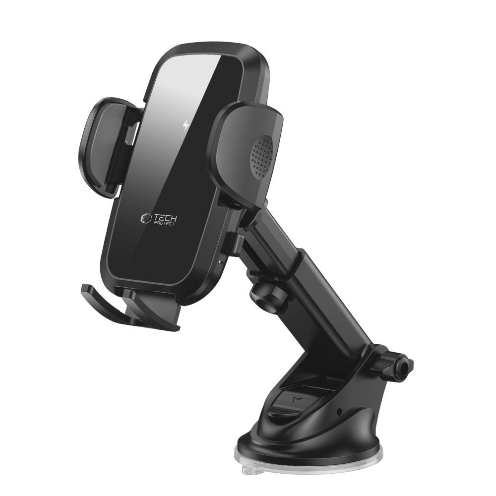 Automobilinis laikiklis Tech-Protect CM15W-V1 su belaidžiu įkrovimu 15W, juodas - Image 3