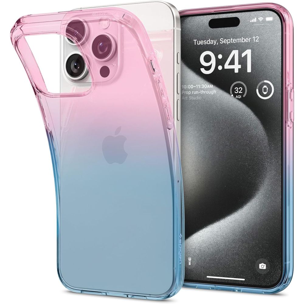 Dėklas Spigen Liquid Crystal iPhone 15 Pro, rausvas gradientas
