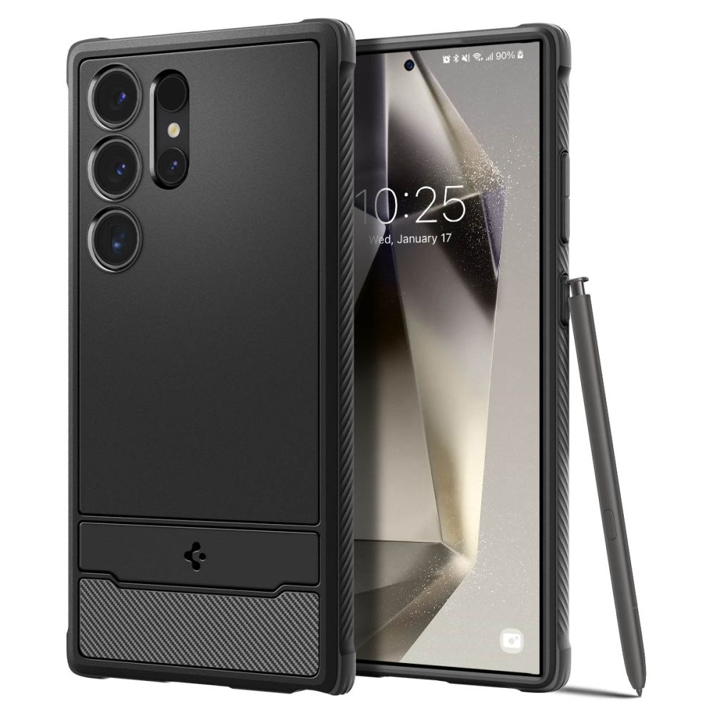 Dėklas Spigen Rugged Armor Galaxy S24 Ultra, matinis juodas