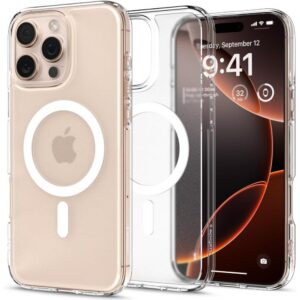 Dėklas Spigen Ultra Hybrid Mag MagSafe iPhone 16 Pro, matinis skaidrus