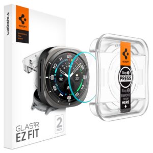 Apsauginis stiklas Spigen Glas.tR EZ Fit Samsung Galaxy Watch Ultra 2024 / 2025 (47 mm), 2 vnt., skaidrus