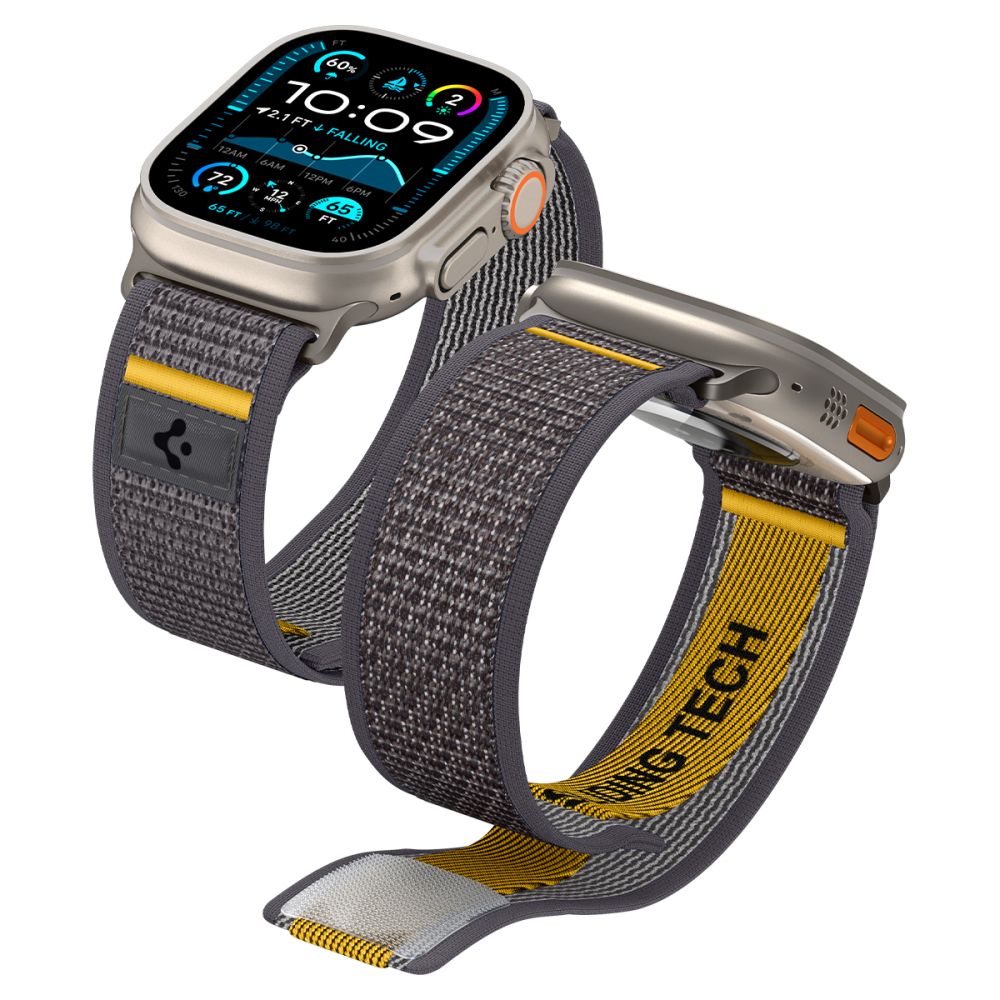 Dirželis Spigen Athlex Air Apple Watch 8 / 9 / 10 / 11 / SE / Ultra (44 / 45 / 46 / 49 mm), pilkas
