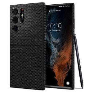Dėklas Spigen Liquid Air Galaxy S22 Ultra, matinis juodas