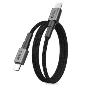Kabelis Tech-Protect UltraBoost DNA MagTwist Type-C PD 100W/5A 100cm, pilkas
