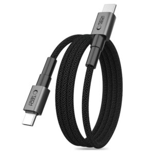 Kabelis Tech-Protect UltraBoost DNA MagTwist USB-C, PD 100W, 200 cm, pilkas