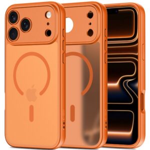 Dėklas Tech-Protect BasicMag MagSafe iPhone 17 Pro, matinis kosminis oranžinis