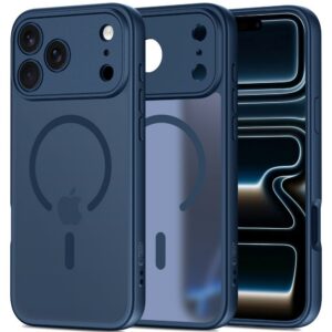 Dėklas Tech-Protect BasicMag MagSafe iPhone 17 Pro, matinis tamsiai mėlynas