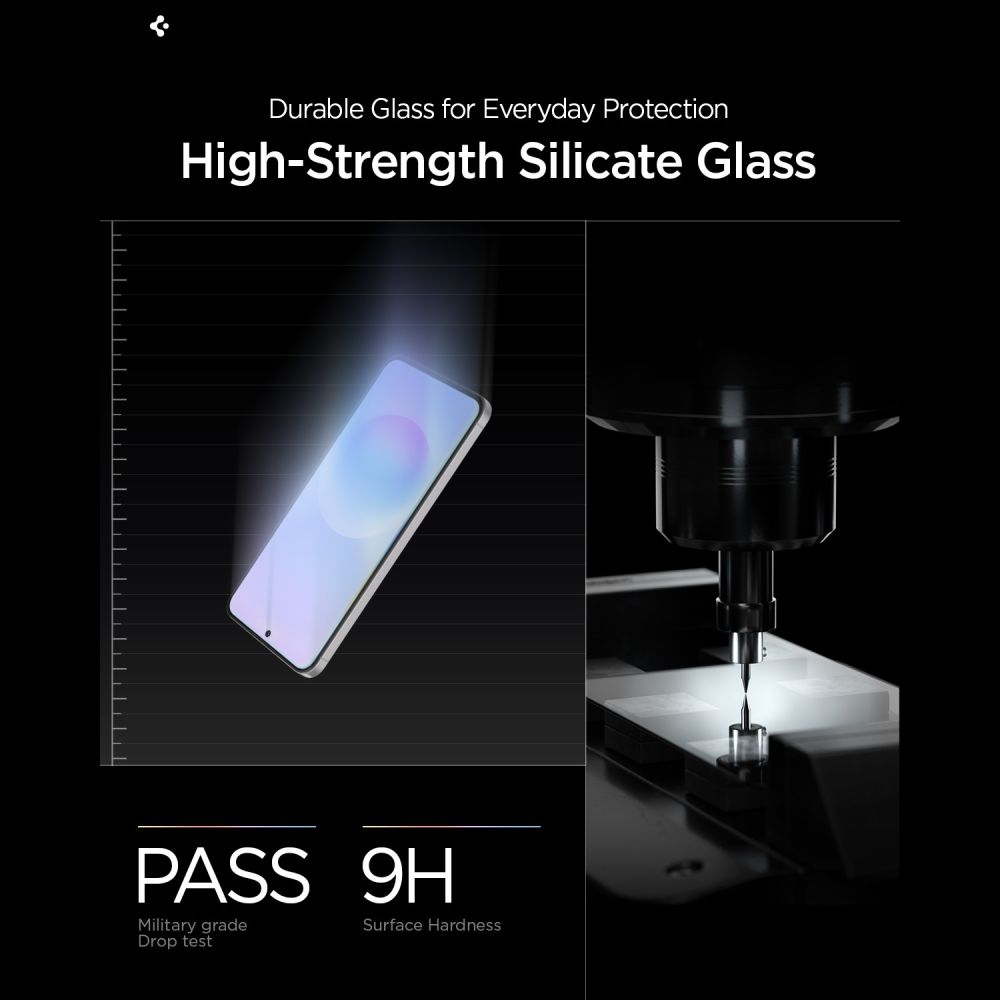 Apsauginis stiklas Spigen Glas.tR EZ Fit Pro Galaxy A57 5G, 2 vnt., skaidrus - Image 6