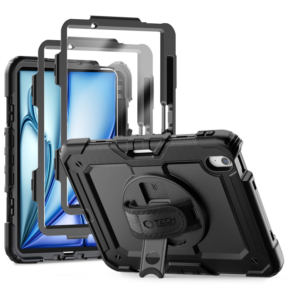 Dėklas Tech-Protect Solid 2-Set iPad Air 11" 6 / 7 / 8 / 2024-2026, juodas