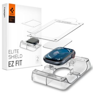 Apsauginė plėvelė Spigen Elite Shield EZ Fit Apple Watch 10 / 11 (42 mm), 2 vnt., skaidri