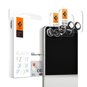 Kameros apsauginis stiklas Spigen Optik Pro HD Glas.tR EZ Fit Galaxy Z Flip 7 / 8, 2 vnt., juodas