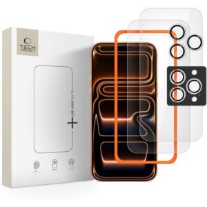 Apsauginis stiklas Tech-Protect Easy Set+ 3 vnt. iPhone 16 Pro Max / 17 Pro Max, skaidrus