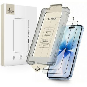 Apsauginis stiklas Tech-Protect Quick Set+ 2 vnt. iPhone 17, juodas