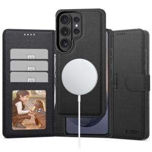 Dėklas Tech-Protect Wallet MagSafe Galaxy S26 Ultra, matinis juodas