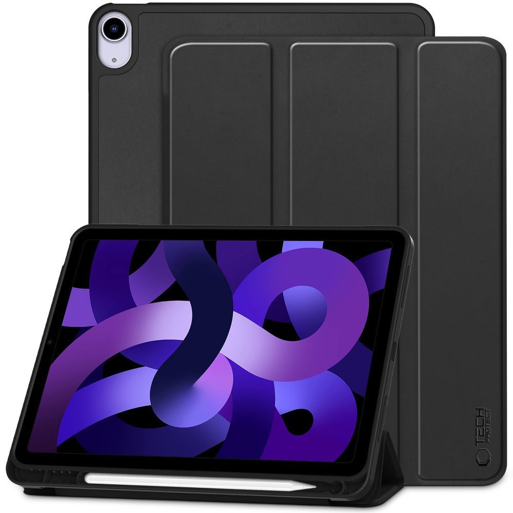 Deklas Tech-Protect SmartCase Pen iPad Air 10.9 4/5 (2020-2022) / 11 6/7/8 (2024-2026), Juodas