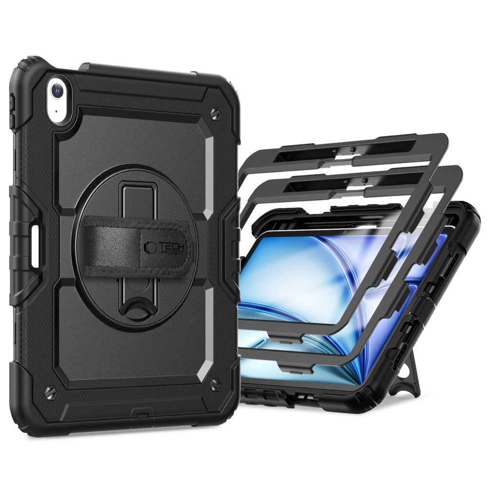 Dėklas Tech-Protect Solid 2-Set iPad Air 11" 6 / 7 / 8 / 2024-2026, juodas - Image 2