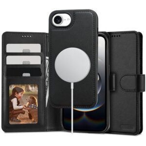 Dėklas Tech-Protect Wallet MagSafe iPhone 16e / 17e, matinis juodas