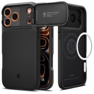 Dėklas Spigen Optik Armor MagSafe iPhone 17 Pro Max, juodas