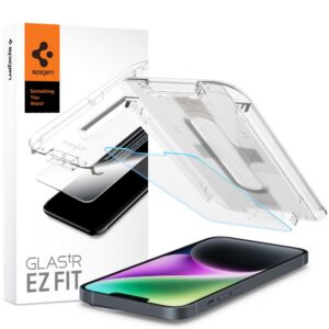 Apsauginis stiklas Spigen Glas.tR EZ Fit iPhone 13 / 13 Pro / 14 / 16e / 17e Skaidrus