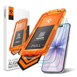 Apsauginis stiklas Spigen Glas.tR AlignMaster Slim iPhone 17, 3 vnt., skaidrus