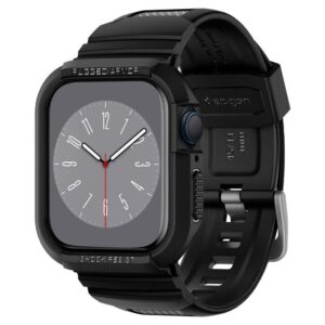 Dirželis Spigen Rugged Armor Pro Apple Watch 6 / 7 / 8 / 9 / SE 1 / 2 / 3 (44 / 45 mm), juodas