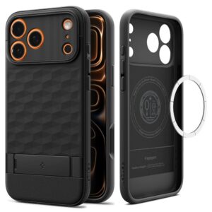 Dėklas Spigen Parallax S MagSafe iPhone 17 Pro Max, matinis juodas