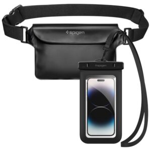 Dėklas Spigen A621 Universal Waterproof su juosmens krepšeliu, juodas