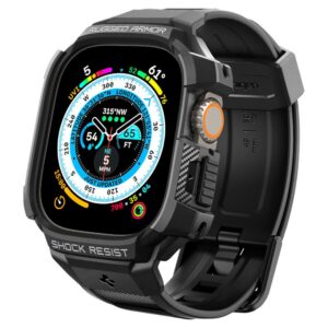 Dirželis Spigen Rugged Armor Pro Apple Watch Ultra 1 / 2 / 3 (49 mm) Juodas