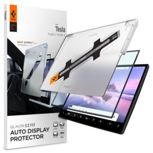 Apsauginis stiklas Spigen Glas.tR EZ Fit Tesla Model X 2022-2026 / Model S 2021-2026 juodas