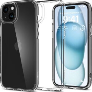 Dėklas Spigen Ultra Hybrid iPhone 15, skaidrus