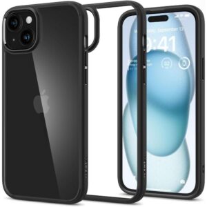 Dėklas Spigen Ultra Hybrid iPhone 15, matinis juodas