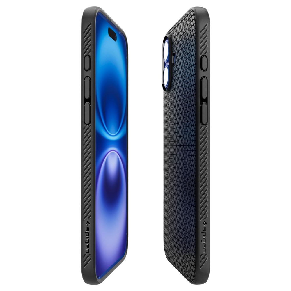 Dėklas Spigen Liquid Air iPhone 16, matinis juodas - Image 7