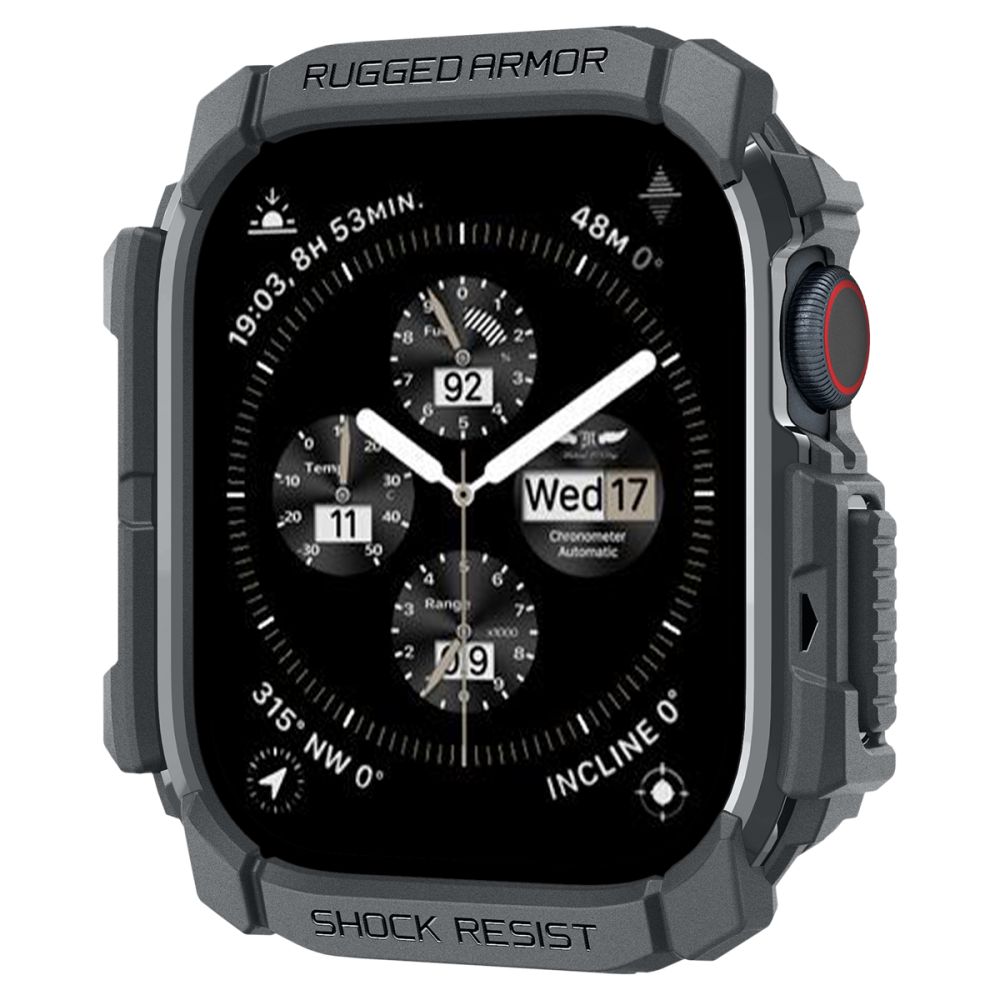 Dėklas Spigen Rugged Armor Apple Watch 10 / 11 (46 mm), tamsiai pilkas - Image 2