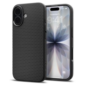 Dėklas Spigen Liquid Air iPhone 17, matinis juodas